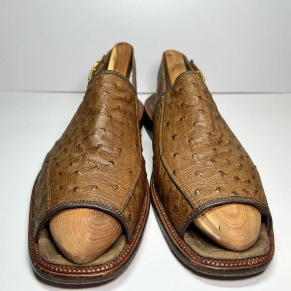 Luxurious Ostrich Leather Men's Sandals - Picture 3 of 8